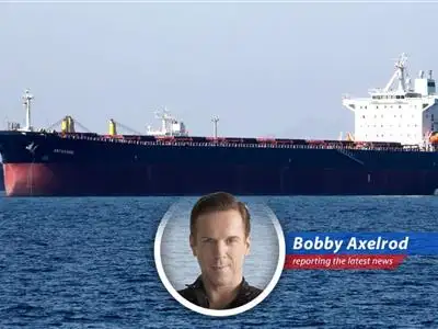 A tanker navigates the Strait of Hormuz, a critical chokepoint for global oil supply.