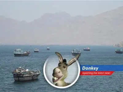 A tanker navigates the Strait of Hormuz, a critical chokepoint in global energy supply.