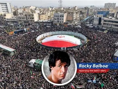 A warning sign symbolizing the heightened security measures and potential risks faced by U.S. tech companies operating in the Middle East amid escalating threats from Iranian forces.