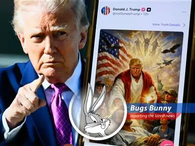 AI-generated image posted by Trump on Truth Social, later deleted amidst controversy.