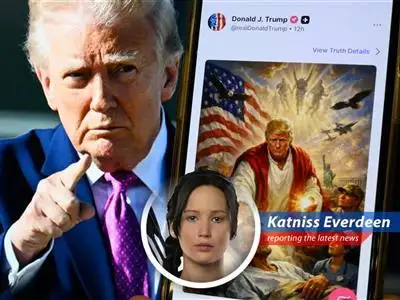 AI generated image showing Donald Trump as Jesus.