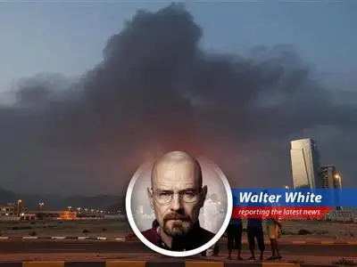 Aftermath of Iranian strikes on Gulf infrastructure, highlighting regional tensions.