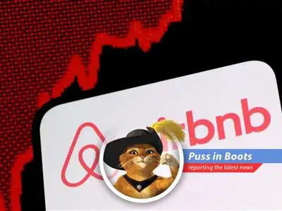 Airbnb headquarters illuminated, symbolizing the company's robust Q4 performance and optimistic outlook