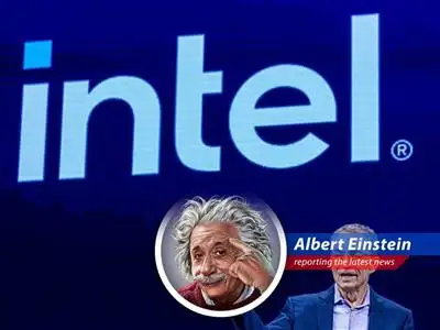 Albert Einstein's humorous perspective on Intel's CEO Pat Gelsinger's plans to reclaim the title of world's leading chipmaker image