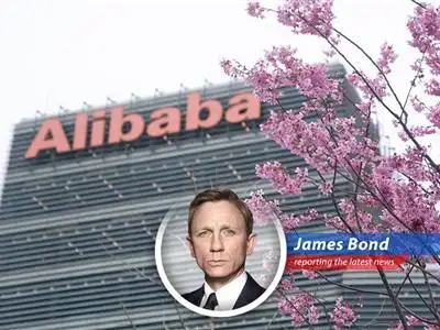 Alibaba headquarters reflecting on a mixed financial quarter as the company doubles down on AI investments