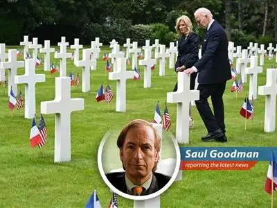 Allied forces storm the beaches of Normandy and Saul Goodman is here to report on the star-studded ceremony image