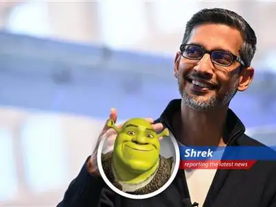 Alphabet headquarters with symbolic representation of increasing debt and AI investment.