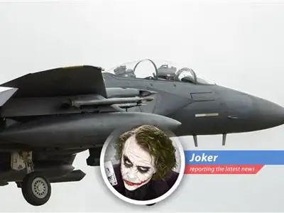 An F-15 fighter jet, similar to the one reportedly downed in Iran, symbolizing the escalating tensions in the Middle East.