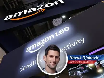 An artist's depiction of Amazon's Project Kuiper satellites orbiting the Earth highlighting the company's ambition to provide global internet access.