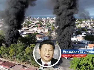 An empty airport terminal as airlines cancel flights to Mexican cities due to escalating violence.