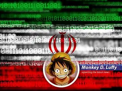 An illustration of the Iranian flag shrouded in digital darkness, symbolizing the internet shutdown amidst escalating regional conflict.