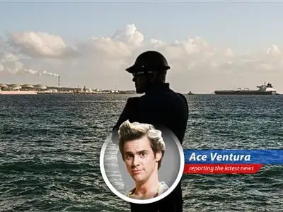 An oil tanker navigates through the Strait of Hormuz, a critical chokepoint now at the center of U.S. foreign policy strategies.