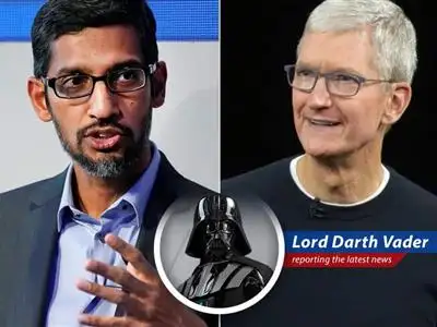 Apple and Alphabet stock charts showing recent performance and critical support levels.