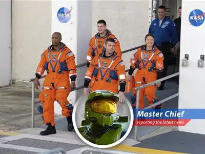 Artemis II mission patch, symbolizing NASA's return to lunar exploration with a diverse crew.