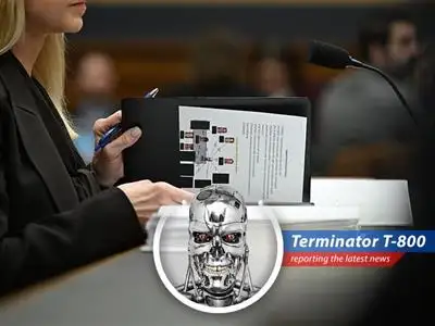 Attorney General Pam Bondi at a House Judiciary Committee hearing, where she was accused of possessing Rep. Pramila Jayapal's search history related to Jeffrey Epstein files.