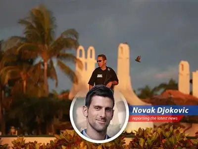 Authorities investigate the scene after a man was fatally shot near Mar-a-Lago's perimeter.