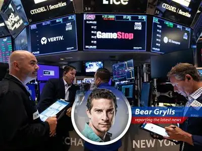 Bear Grylls takes on the latest market mayhem with his signature survival skills and humor. image