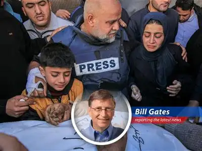 Bill Gates humorously weighs in on Israel's decision to close Al Jazeera's local offices amid the ongoing conflict with Hamas. image