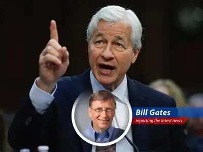 Billionaire entrepreneur Bill Gates humorously critiques Jamie Dimon's call to address the U.S. fiscal deficit sooner rather than later. image