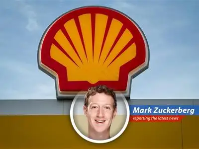 Billionaire entrepreneur Mark Zuckerberg finds humor in British oil giant Shell's unexpected first-quarter profit boost. image