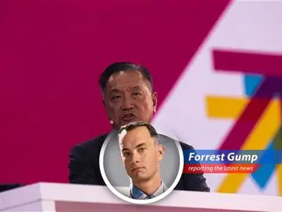 Broadcom's CEO Hock Tan announcing impressive AI revenue projections, pushing the stock upwards.