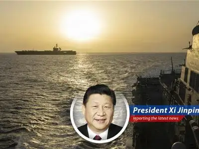 Cargo ship navigating the Strait of Hormuz, a crucial waterway for global oil transport.