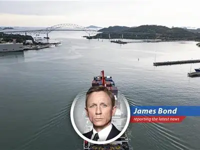 Container ships at the Panama Canal, illustrating the strategic importance of the ports now under new management.