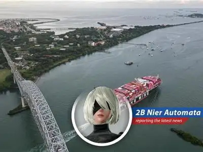 Container ships navigating the Panama Canal, illustrating the strategic importance of the ports in the escalating geopolitical standoff image