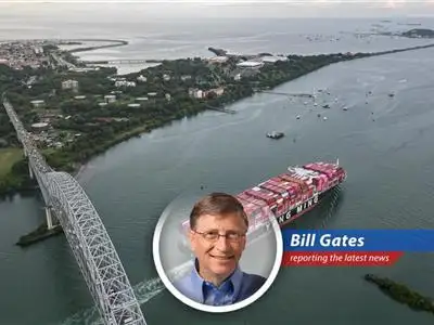 Container ships traverse the Panama Canal, a critical artery for global trade now at the center of a complex legal and political dispute.