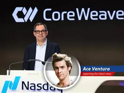 Coreweave's stock performance over the past year, reflecting investor uncertainty amid massive spending plans.