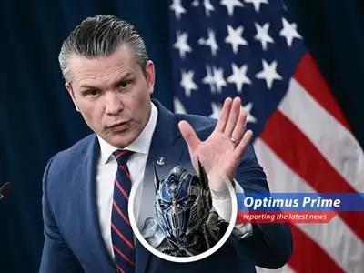 Defense Secretary Hegseth announces intensified military action against Iran at a Pentagon press conference.