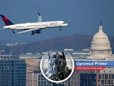 Delta Air Lines jetliner on the tarmac, symbolizing the airline's decision to suspend special services for Congress due to the government shutdown.
