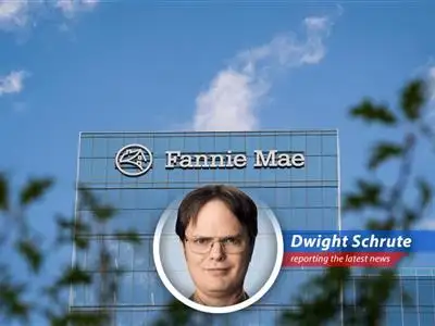 Dwight K. Schrute, Assistant Regional Manager (formerly Assistant *to* the Regional Manager), contemplates the volatile world of cryptocurrency and its impact on homeownership.