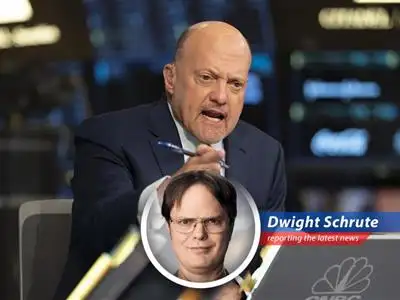 Dwight Schrute, Assistant Regional Manager (and volunteer Sheriff's Deputy), contemplates the market's future from his beet farm.