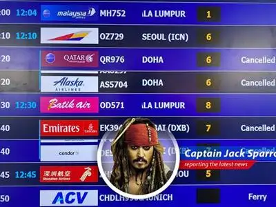 Empty check-in counters reflect the widespread travel disruption caused by Middle East airspace closures.
