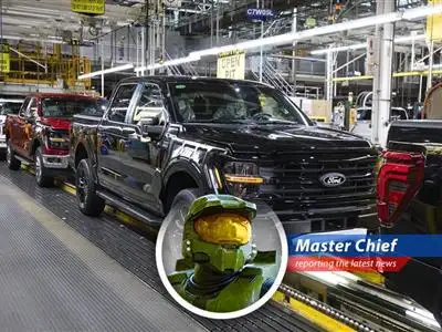 Ford Motor reports higher than expected profits in the first quarter, driven by strength in its commercial business. image