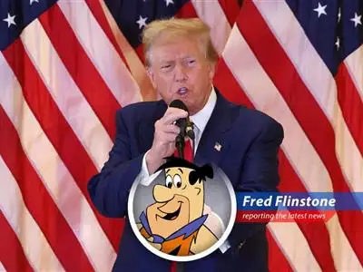 Fred Flinstone Reports on Trump's Legal Woes and Future Plans image