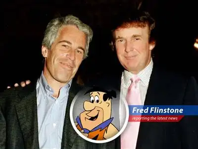 Fred Flinstone investigating the DOJ's alleged mishandling of evidence in the Trump-Epstein case. Yabba Dabba Doo, it's a scandal