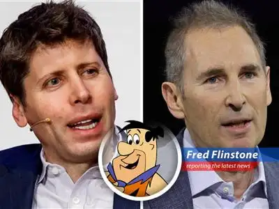 Fred contemplates the stock market's wild ride, wondering if he should trade his pet dinosaur, Dino, for some AI stocks.