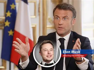 French President Macron pushes for Europe to step up its AI game amidst US-China tech domination image