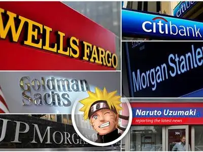 Goldman Sachs and Wells Fargo buildings stand tall amidst market turbulence.