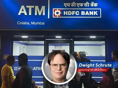 HDFC Bank logo displayed amidst governance concerns following chairman's resignation.