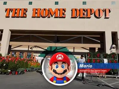 Home Depot store exterior showing a sales dip due to the current real estate market and selective spending.