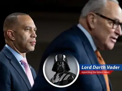 Homeland Security funding negotiations resemble a tense standoff, reminiscent of battles in the Star Wars galaxy.