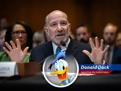 Howard Lutnick leaving a closed-door interview with the House Oversight Committee regarding Jeffrey Epstein.