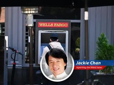 Jackie Chan ponders Wells Fargo's performance, balancing financial metrics with his signature action-packed perspective.
