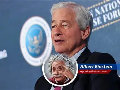 Jamie Dimon addressing shareholders on the importance of American values and JPMorgan's strategic response to global challenges and AI advancements.