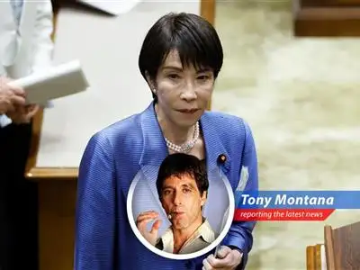 Japanese and US flags symbolize diplomatic ties amidst differing views on Taiwan and China's influence.