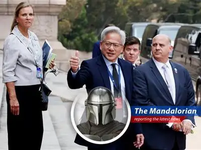 Jensen Huang and Donald Trump at the China summit, emphasizing the significance of trade relations.