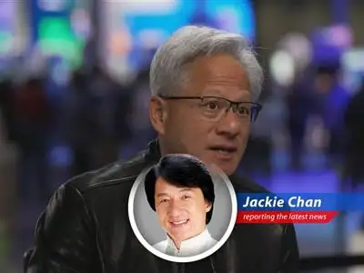 Jensen Huang boards Air Force One, proving that sometimes, even chip giants need a last-minute invite.